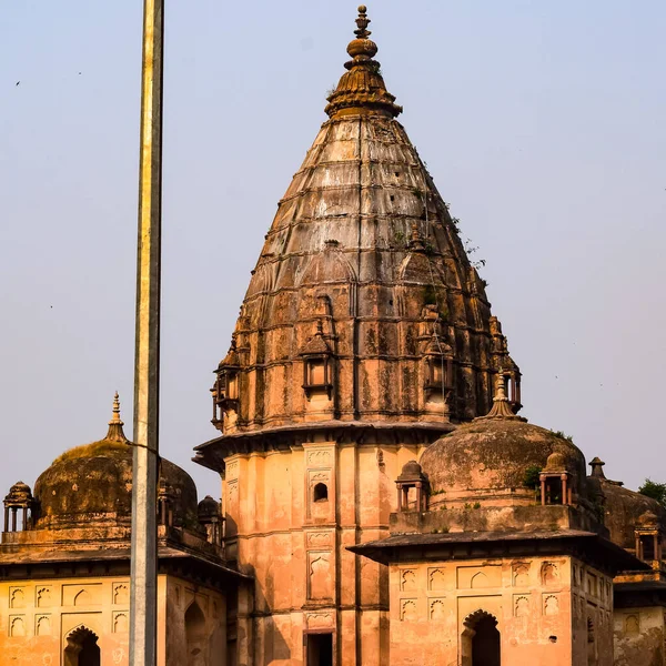 Morning View Royal Cenotaphs Chhatris Orchha Madhya Pradesh Índia Orchha — Fotografia de Stock