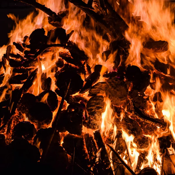 Vuur Vlammen Zwarte Achtergrond Blaze Vuur Vlam Textuur Achtergrond Prachtig — Stockfoto