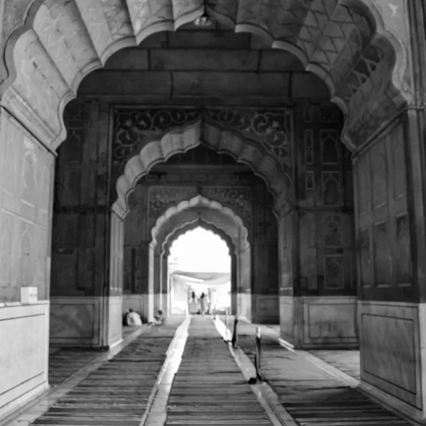 Detalle Arquitectónico Mezquita Jama Masjid Old Delhi India Espectacular Arquitectura — Foto de Stock