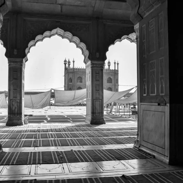 Architectural Detail Jama Masjid Mosque Old Delhi India Spectacular Architecture — Stockfoto