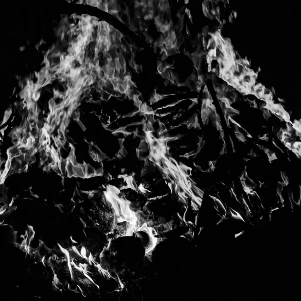 Oheň Plameny Černém Pozadí Požár Oheň Plamen Textury Pozadí Krásně — Stock fotografie