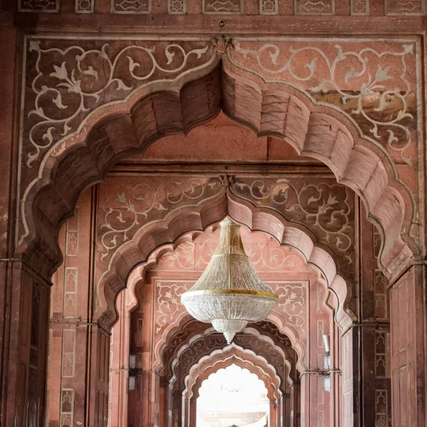 Architectural Detail Jama Masjid Mosque Old Delhi India Spectacular Architecture — Foto de Stock