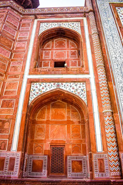 Architecture Taj Mahal Ivory White Marble Mausoleum South Bank Yamuna — Stock fotografie