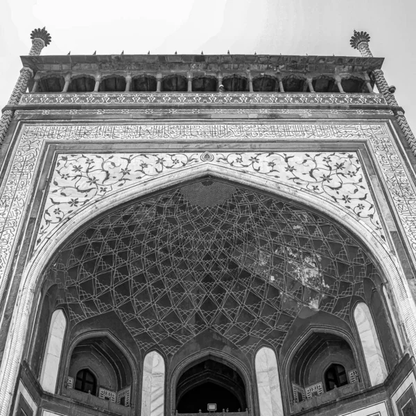 Architecture Taj Mahal Est Mausolée Marbre Blanc Ivoire Situé Sur — Photo