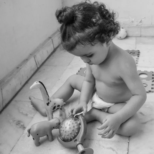 Menino Bonito Shivaay Varanda Casa Durante Verão Sweet Little Boy — Fotografia de Stock