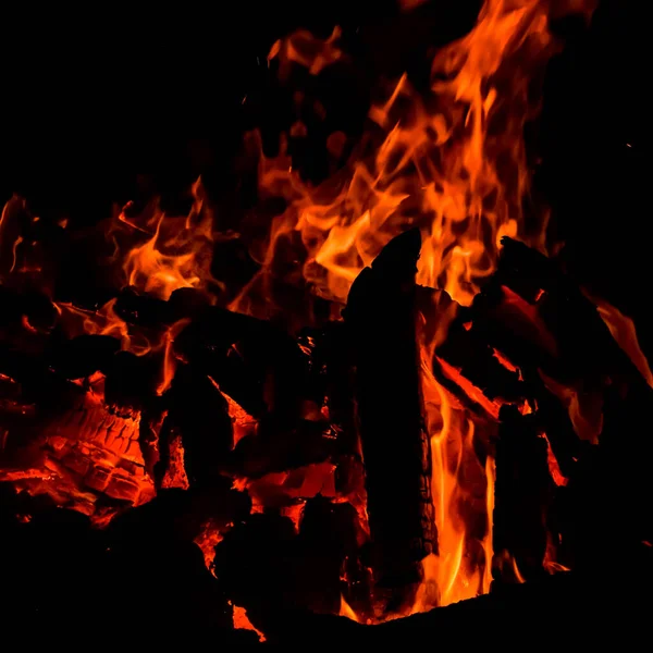 Вогняне Полум Чорному Тлі Блейз Вогню Текстури Фону Красиво Вогонь — стокове фото