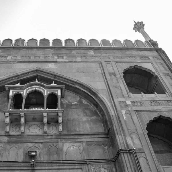 Arquitetura Espetacular Grande Mesquita Sexta Feira Jama Masjid Delhi Durante — Fotografia de Stock