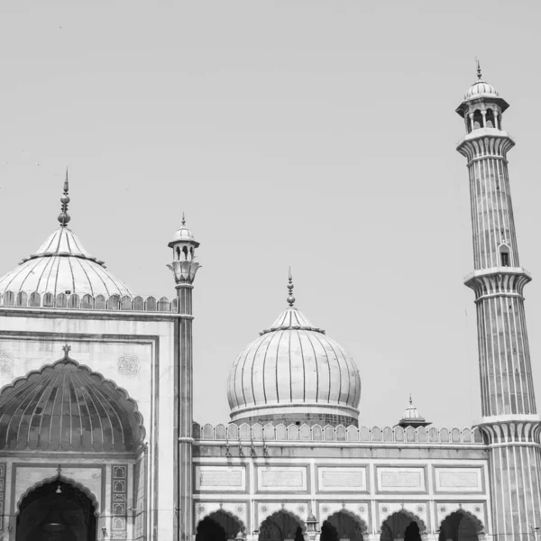 Die Spektakuläre Architektur Der Großen Freitagsmoschee Jama Masjid Delhi Während — Stockfoto