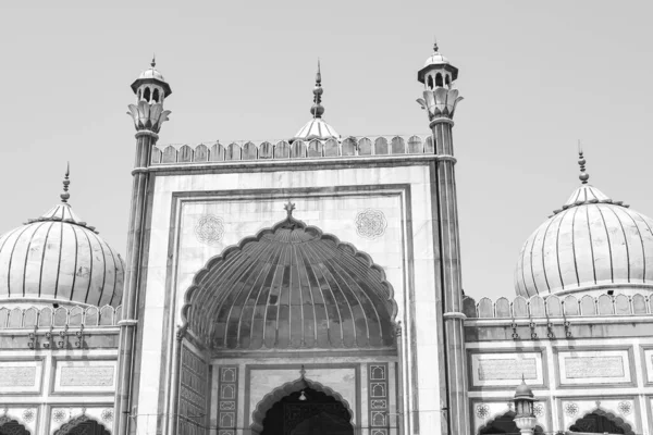 Látványos Építészet Nagy Péntek Mecset Jama Masjid Delhi Ramzan Szezonban — Stock Fotó