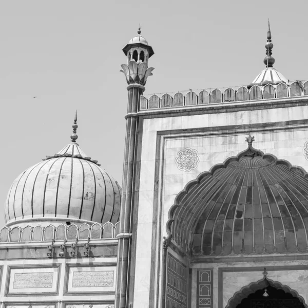 Delhi Deki Büyük Cuma Camii Nin Jama Mescid Muhteşem Mimarisi — Stok fotoğraf