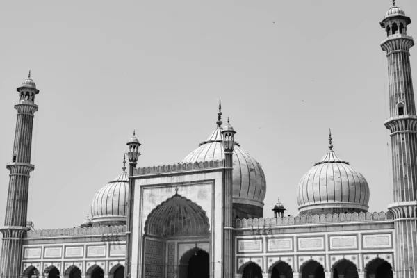 Spektakularna Architektura Wielkiego Meczetu Piątek Jama Masjid Delhi Sezonie Ramzan — Zdjęcie stockowe