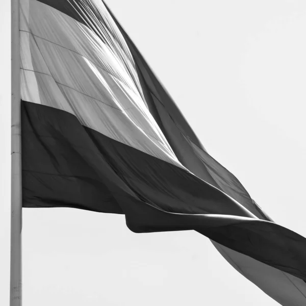 Bandera India Ondeando Connaught Place Con Orgullo Cielo Azul Bandera — Foto de Stock