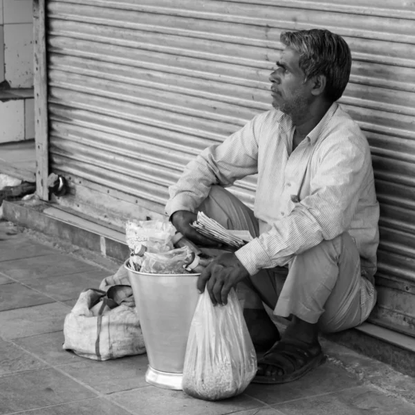 Old Delhi Inde Avril 2022 Portrait Commerçants Vendeurs Rue Chandni — Photo
