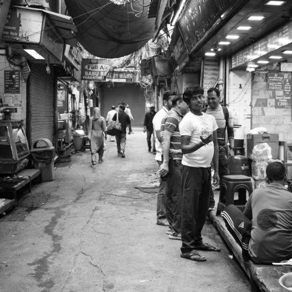 Old Delhi Indien April 2022 Portrait Von Ladenbesitzern Oder Straßenhändlern — Stockfoto