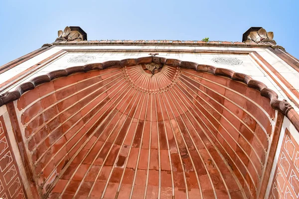 Arkitektonisk Detalj Jama Masjid Moskén Old Delhi Indien Den Spektakulära — Stockfoto