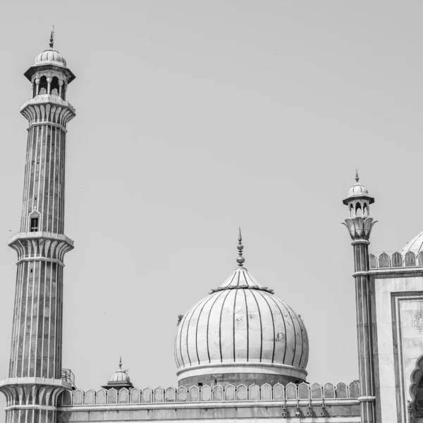 Spectaculaire Architectuur Van Grote Vrijdag Moskee Jama Masjid Delhi Tijdens — Stockfoto