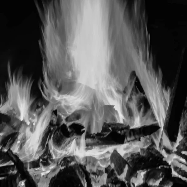 Feuerflammen Auf Schwarzem Hintergrund Flammenflamme Textur Hintergrund Wunderschön Das Feuer — Stockfoto
