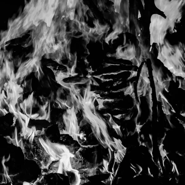 Огненное Пламя Черном Фоне Пламя Пламени Текстуры Фона Красиво Огонь — стоковое фото