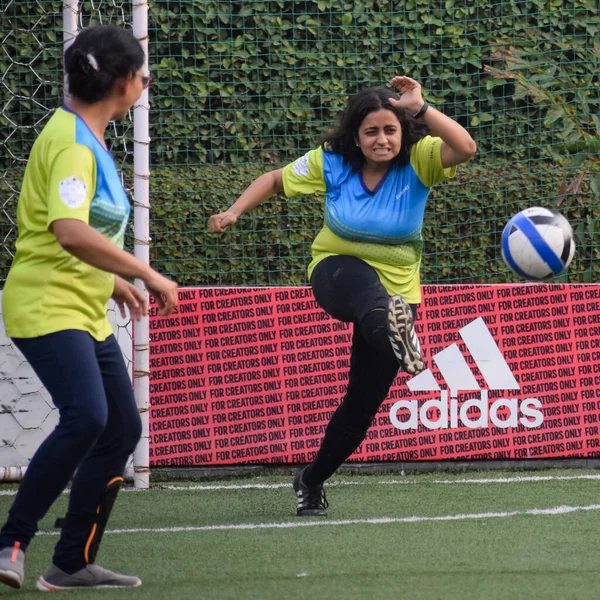 New Delhi Indie Červenec 2018 Ženy Fotbalisté Místního Fotbalového Týmu — Stock fotografie