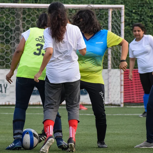 New Delhi India July 2018 Women Footballers Local Football Team — 스톡 사진