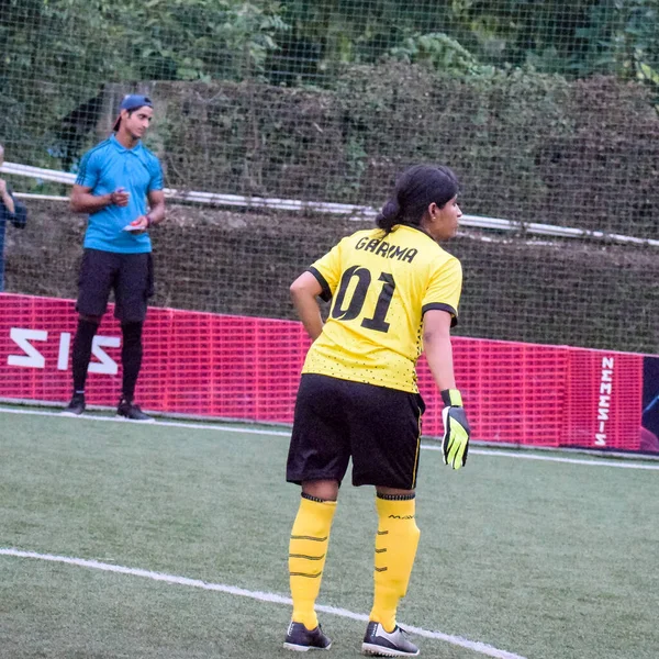 Nova Deli Índia Julho 2018 Futebolistas Mulheres Time Futebol Local — Fotografia de Stock