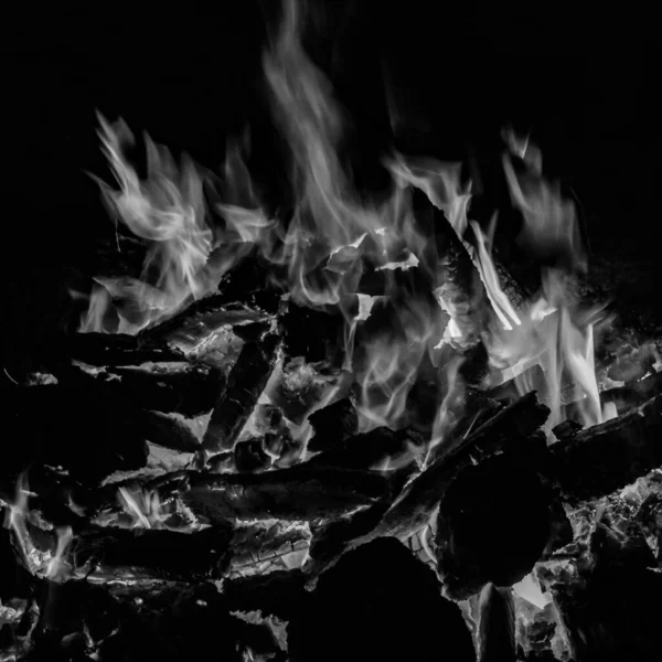 Fire Flames Black Background Blaze Fire Flame Texture Background Beautifully — Stock Photo, Image