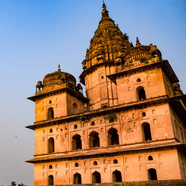 Morning View Royal Cenotaphs Chhatris Orchha Madhya Pradesh Índia Orchha — Fotografia de Stock