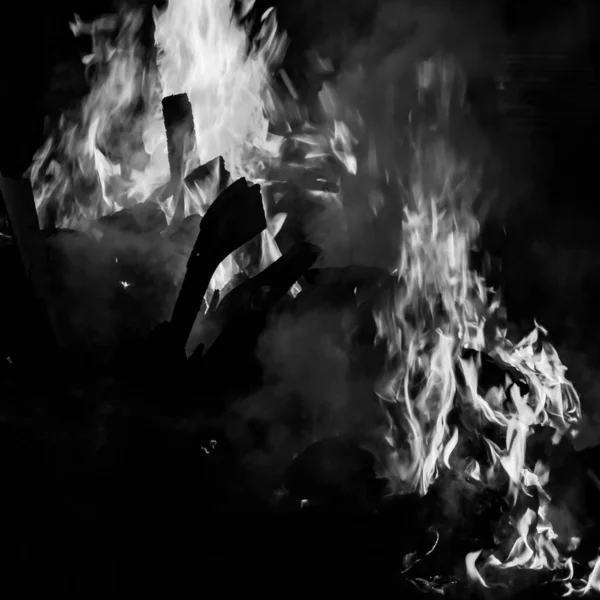 Fiamme Fuoco Sfondo Nero Fiamme Fuoco Fiamme Sfondo Texture Splendidamente — Foto Stock