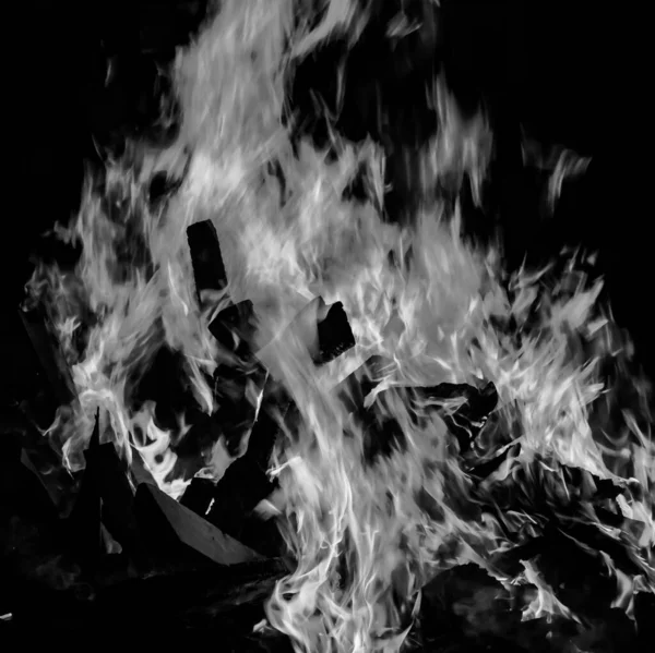 Fiamme Fuoco Sfondo Nero Fiamme Fuoco Fiamme Sfondo Texture Splendidamente — Foto Stock