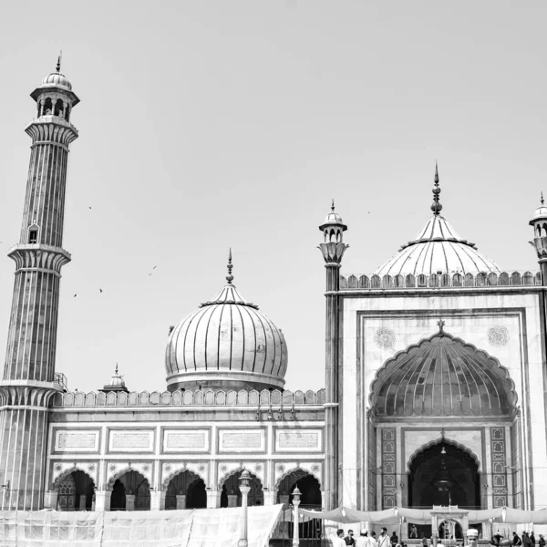 Delhi Indie Kwietnia 2022 Niezidentyfikowany Indyjski Turysta Odwiedzający Jama Masjid — Zdjęcie stockowe