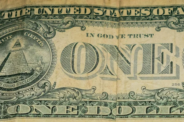 Primo Piano Dollaro Isolato Sfondo Bianco Primo Piano Americano Dollaro — Foto Stock