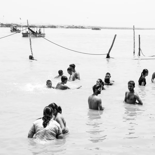 Garh Mukteshwar India June 2022 People Taking Holy Dip Occasion — Stock Photo, Image