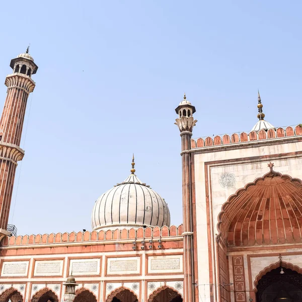 Architectural Detail Jama Masjid Mosque Old Delhi India Spectacular Architecture — Stockfoto