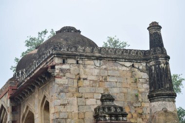 Mughal Architecture inside Lodhi Gardens, Delhi, India, Beautiful Architecture Inside the The Three-domed mosque in Lodhi Garden is said to be the Friday mosque for Friday prayer, Lodhi Garden Tomb