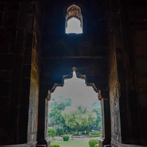 Mughal Architecture Lodhi Gardens Delhi India Beautiful Architecture Three Domed — Zdjęcie stockowe