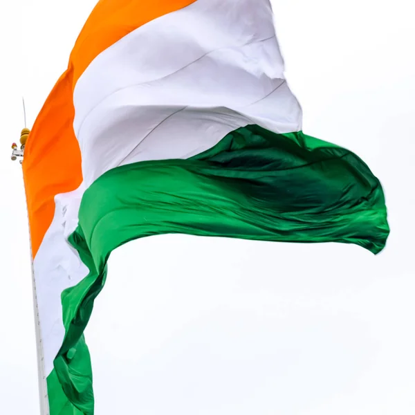 India Flag Flying High Connaught Place Pride Blue Sky India — Stockfoto