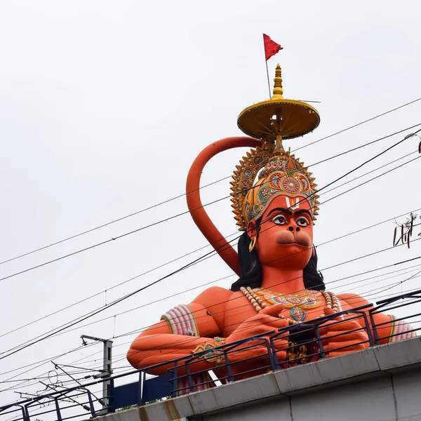 Hanuman Nagyszobor Delhi Metróhíd Közelében Karol Bagh Közelében Delhiben Indiában — Stock Fotó