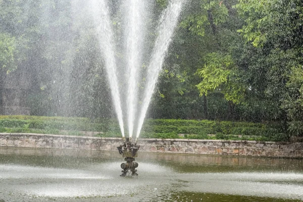 Fountain Complex Lodhi Garden Delhi India Working Fountain Lodhi Garden — Foto de Stock