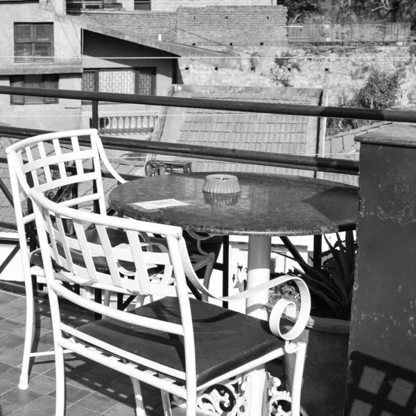 Early Morning View Modern Rooftop Restaurant Kasauli Himachal Pradesh India — Zdjęcie stockowe