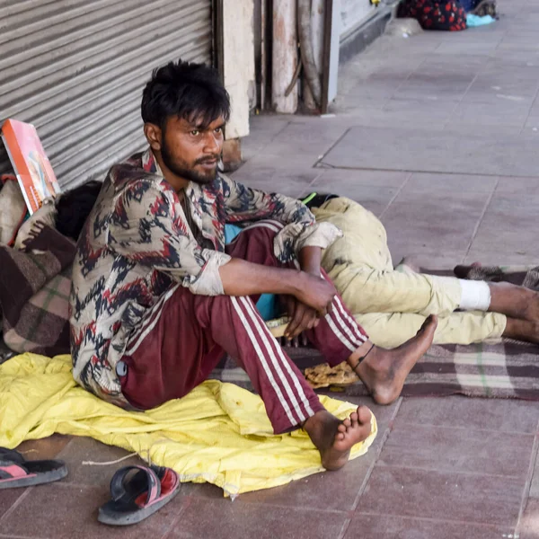 Old Delhi India April 2022 Unidentified Group Men Walking Streets — 스톡 사진