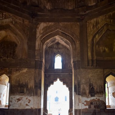 Mughal Architecture inside Lodhi Gardens, Delhi, India, Beautiful Architecture Inside the The Three-domed mosque in Lodhi Garden is said to be the Friday mosque for Friday prayer, Lodhi Garden Tomb