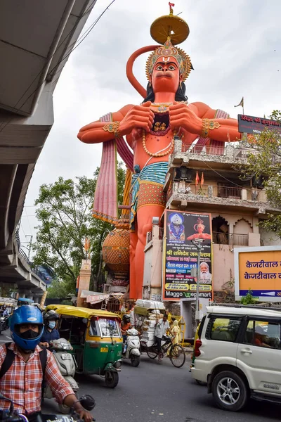 Nova Deli Índia Junho 2022 Grande Estátua Senhor Hanuman Perto — Fotografia de Stock