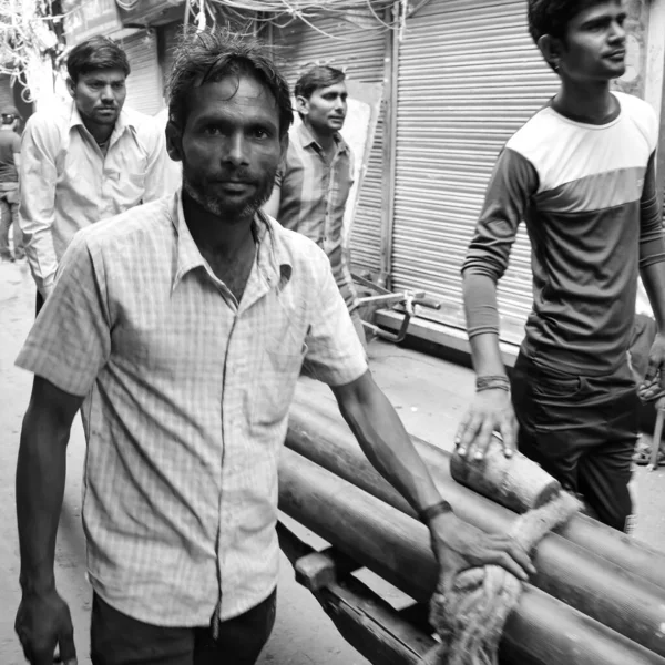 Old Delhi India April 2022 Unidentified Group Men Walking Streets — Φωτογραφία Αρχείου