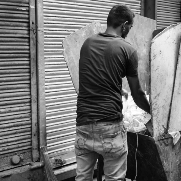 Old Delhi India April 2022 Unidentified Group Men Walking Streets — Zdjęcie stockowe