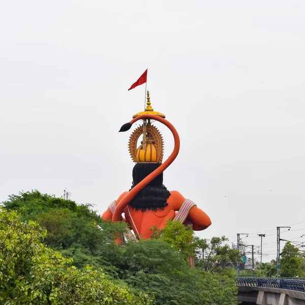 Große Statue Von Lord Hanuman Der Nähe Der Delhi Bahn — Stockfoto