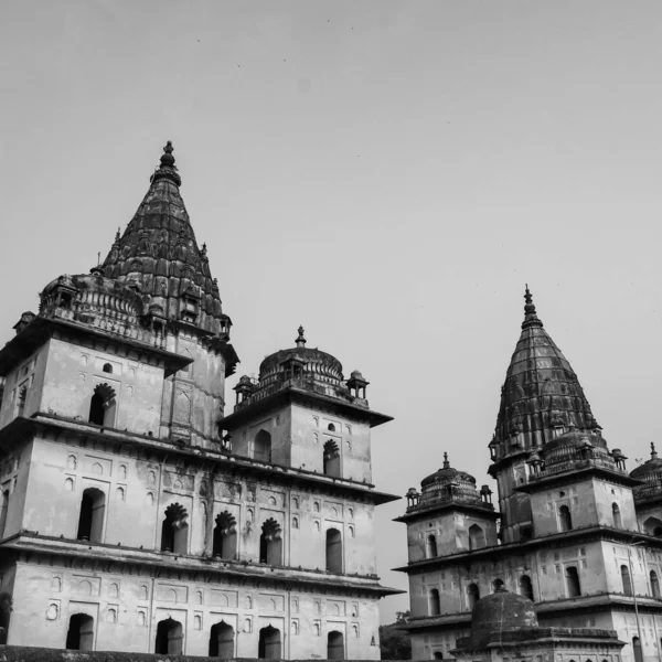 Morning View Royal Cenotaphs Chhatris Orchha Madhya Pradesh Índia Orchha — Fotografia de Stock