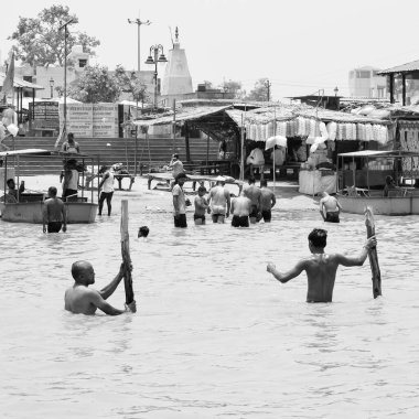 Garh Mukteshwar, UP, Hindistan-11 Haziran 2022 - Ganga, Garh Mukteshwar 'daki gibi, Ganga nehrinin Hindu, Garh Ganga Brij için en kutsal nehir olduğuna inanılır.