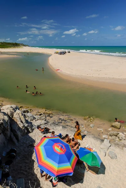 Όμορφη Παραλία Conde Κοντά Joao Pessoa Paraiba Βραζιλία Στις Φεβρουαρίου — Φωτογραφία Αρχείου