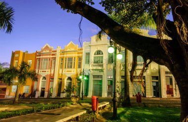 Joao Pessoa, Paraiba, Brezilya. Tarih merkezi, 23 Ocak 2004. Gece görünümü.