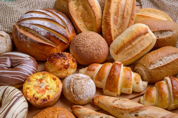Roti Berbagai Macam Jenis Roti Brasil Produk Roti — Stok Foto